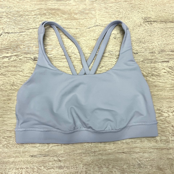 Lululemon Energy Bra Medium Support B-D in Blue Linen, Sz 6 - Picture 5 of 6